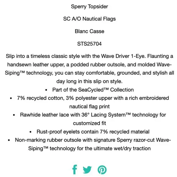 NIB Sperry Topsider A/O Nautical Flags 9.5 Mens - Picture 4 of 4